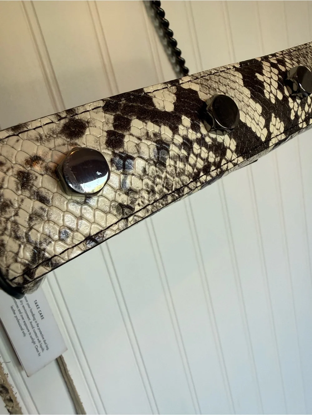 Rebecca Minkoff Avery Snake Print Leather Crossbody Bag NWT $228